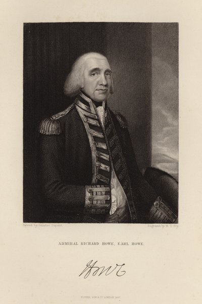 Amiral Richard Howe by English School