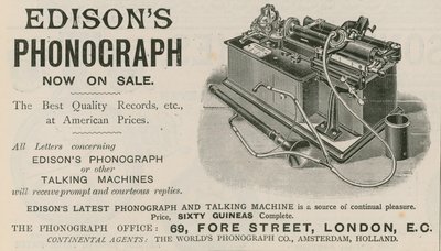 Edisons Fonograf için Reklam by English School