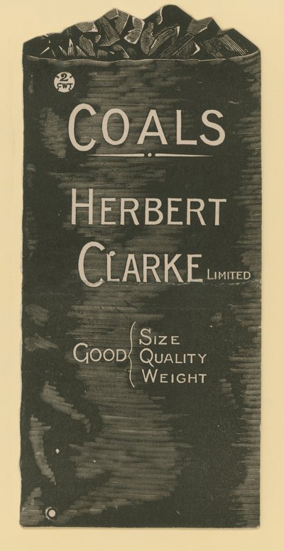 Kömür tüccarı Herbert Clarke Ltd. için reklam by English School