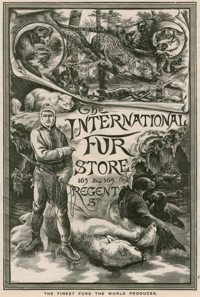 The International Fur Store, 163 & 165 Regent Street, Londra İlanı by English School