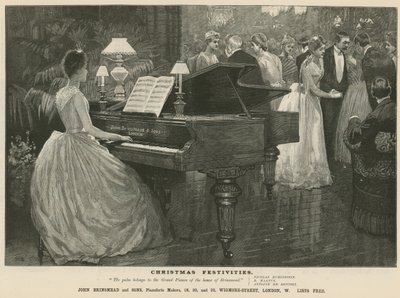 Piyano yapımcısı John Brinsmead and Sons, Wigmore Street, Londra için reklam by English School
