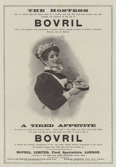 Reklam, Bovril (gravür) by English School
