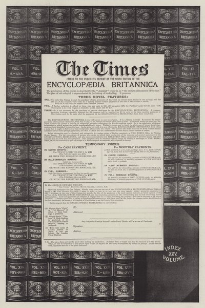 Reklam, Britannica Ansiklopedisi (gravür) by English School