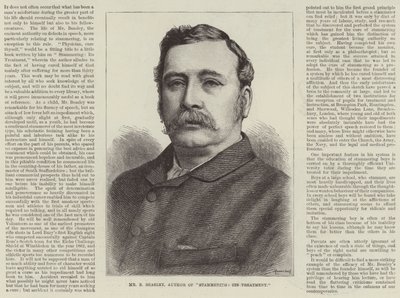 Reklam, Bay B Beasley, "Kekemelik, Tedavisi"nin Yazarı (gravür) by English School