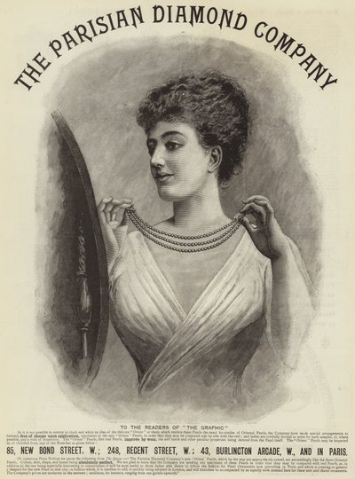 Reklam, Parisli Elmas Şirketi (gravür) by English School