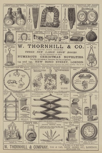 Reklam, W Thornhill ve Company (gravür) by English School