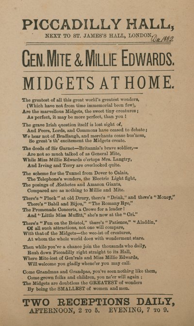 General Mite ve Millie Edwards için Reklam by English School