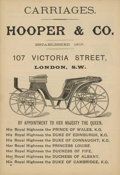 Hooper & Co vagonları için reklam by English School