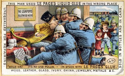 Le Pages Liquid Glue için Reklam, c.1890 by English School