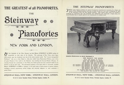 Steinway piyanoları için reklam by English School