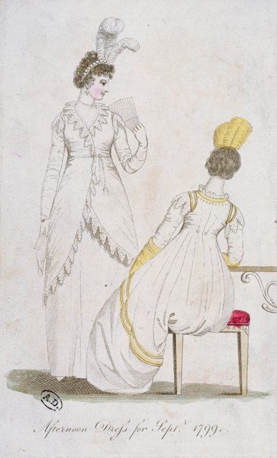1799 Eylül için ikindi elbisesi by English School