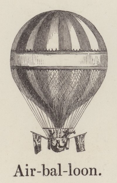 Hava balonu (gravür) by English School