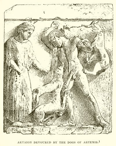 Artemis Köpekleri tarafından yutulan Aktaion by English School
