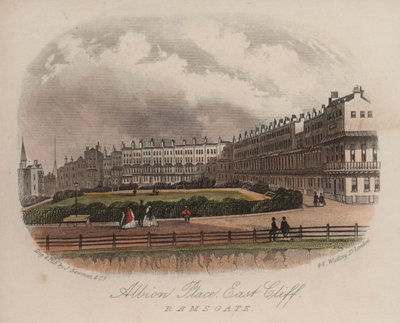 Albion Place, East Cliff, Ramsgate, Kent (renkli gravür) by English School