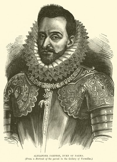 Alexander Farnese, Parma Dükü (gravür) by English School