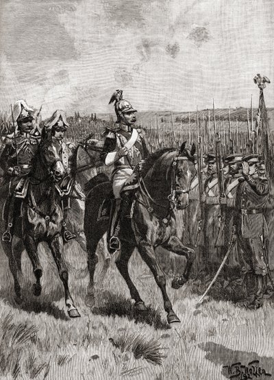 Rusya Kralı II. İskender, Kırım Savaşı sırasında Sivastopol'da ordusunu gözden geçiriyor by English School