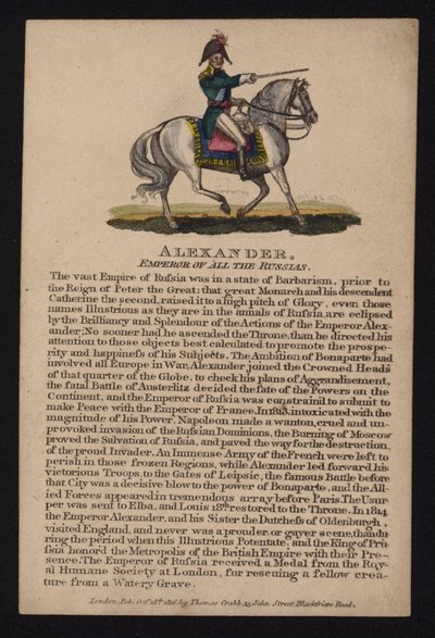 Alexander I, Rusya Çarı by English School
