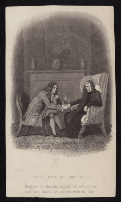 Alexander Pope ve annesi by English School