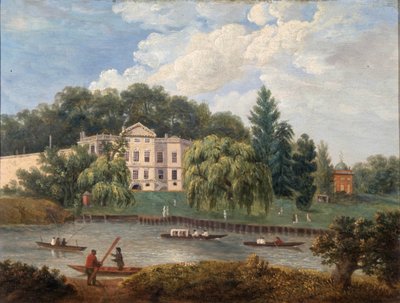 Alexander Popes Evi ve Earl Ferrers Evi, Twickenham, Middlesex by English School