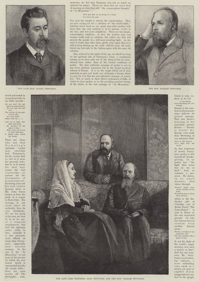 Alfred, Baron Tennyson, Şair Ödüllü (gravür) by English School