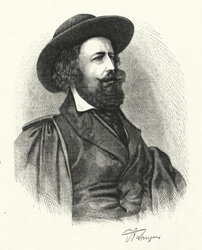Alfred Lord Tennyson (gravür) by English School