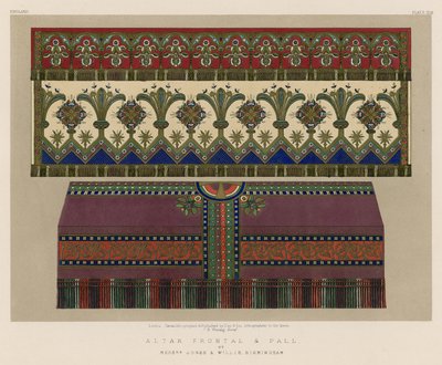 Altar Frontal ve Pall, Messrs Jones ve Willis, Birmingham by English School