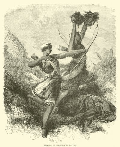 Dahomey Amazonları savaşta by English School