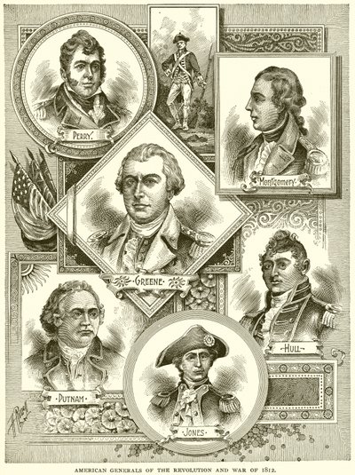 1812 Devrimi ve Savaşının Amerikan Generalleri by English School