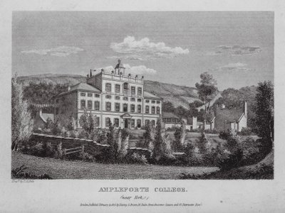 Ampleforth College, York yakınlarında (gravür) by English School