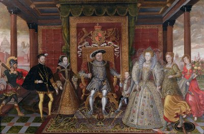 Tudor Veraset Alegorisi: Henry VIII Ailesi, c.1589-95 by English School