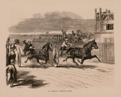 Bir Amerikan Koşu Maçı (gravür) by English School