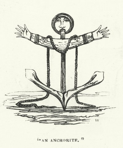 Bir Anchorite (gravür) by English School
