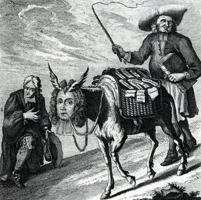 Kilise Tercihleriyle Dolu Bir Eşek, 1737 by English School