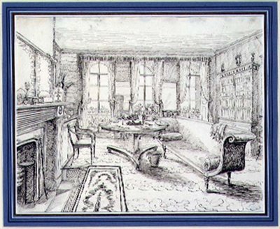 Bir İngiliz Regency kır evi iç by English School