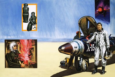 Bir X-15 pilotu çöl havasını soluyor by English School