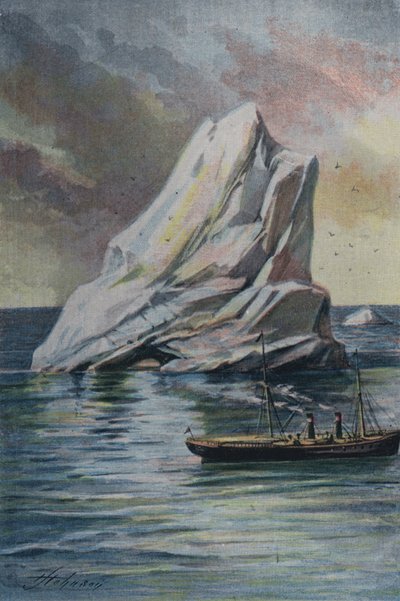 Bir buzdağı (renkli lito) by English School