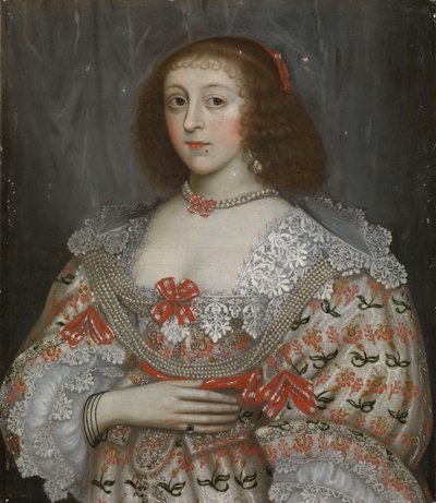 I. Charles döneminden kimliği belirsiz genç bir hanım, 1635 civarı (yağlıboya) by English School