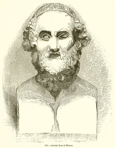 Homeros'un Antik Büstü by English School