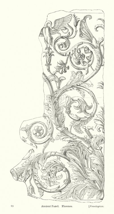 Antik Panel, Floransa (gravür) by English School