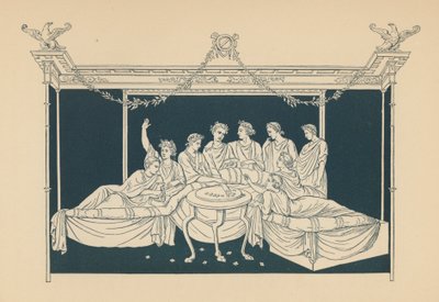 Antik Roma: Kumarbazlar (renkli taş baskı) by English School