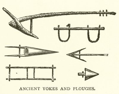 Kadim Boyunduruklar ve Pulluklar (gravür) by English School