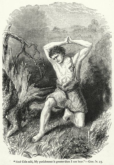 "Ve Cain dedi ki: Benim cezam dayanabileceğimden daha büyük," Gen iv 13 by English School
