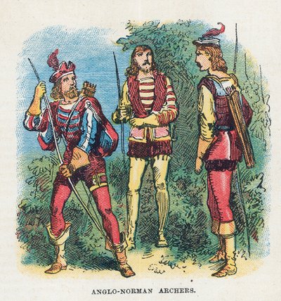 İngiliz-Norman okçuları by English School