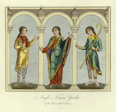 11. Yüzyılın İngiliz-Norman gençleri by English School