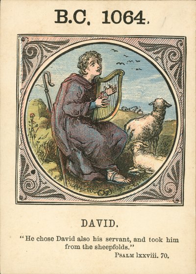 Anno Mundi: M.Ö. 1064, David (renkli taş baskı) by English School