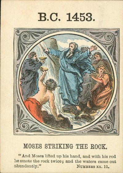 Anno Mundi: M.Ö. 1453, Musa Kayaya Vuruyor (renkli taş baskı) by English School