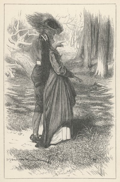 Aphra Behn, Oroonoko ve Imoinde (gravür) by English School