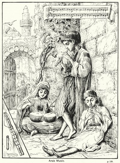 Arap Müziği (gravür) by English School
