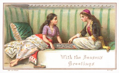 Arap Bayanlar Masa Oyunu, Noel Kartı oynuyor by English School