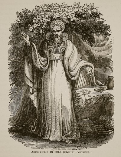 Tam Adli Kostümlü Arch-Druid by English School